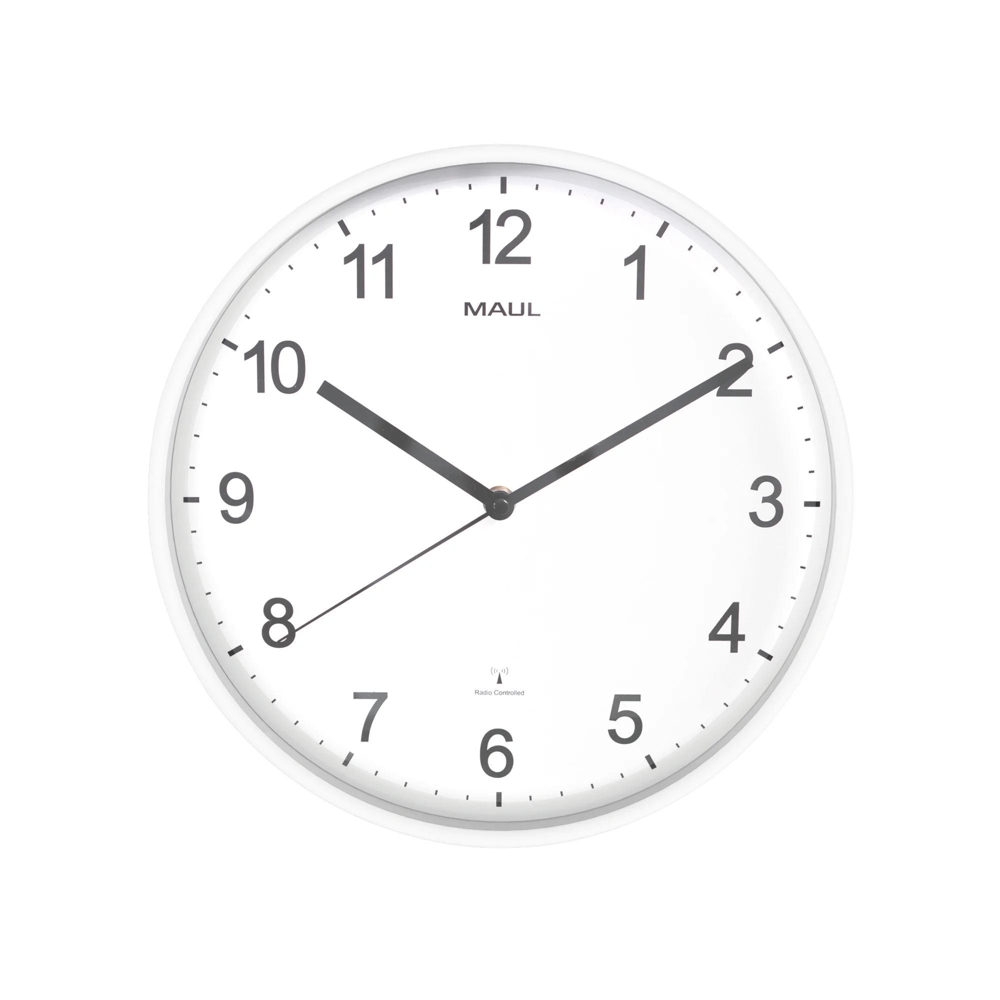 MAUL Wanduhr/Funkuhr MAULsprint, Durchmesser: 300 mm, weiß (EAN: 4002390091497)