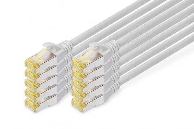 DIGITUS Patchkabel, Kat. 6A, S/FTP, 0,5 m, grau, Set (EAN: 4016032468943)