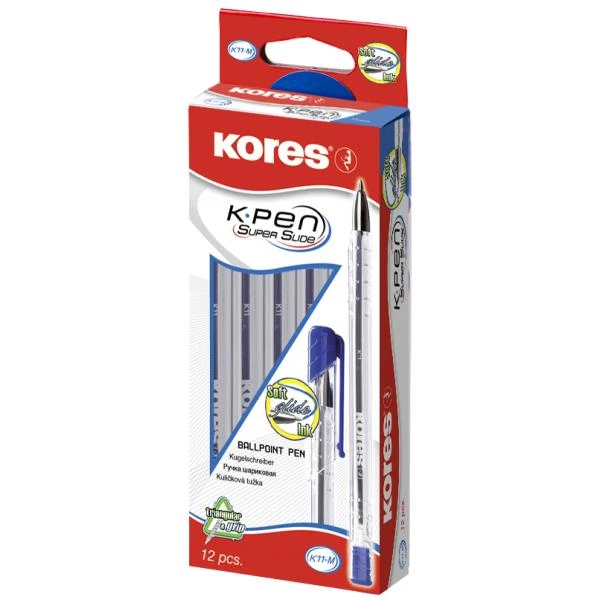 Kores Einweg-Kugelschreiber K-PEN Super Slide K11, blau (EAN: 9023800379108)