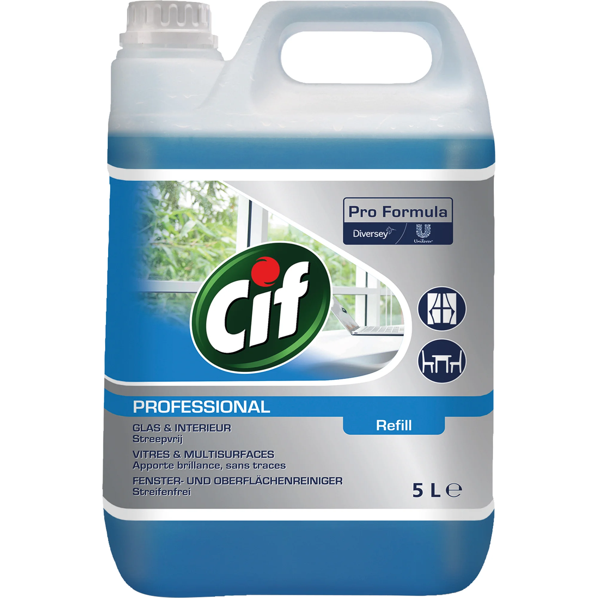 Cif Professional Oberflächenreiniger "Glas & Fläche", 5 L (EAN: 7615400105649)
