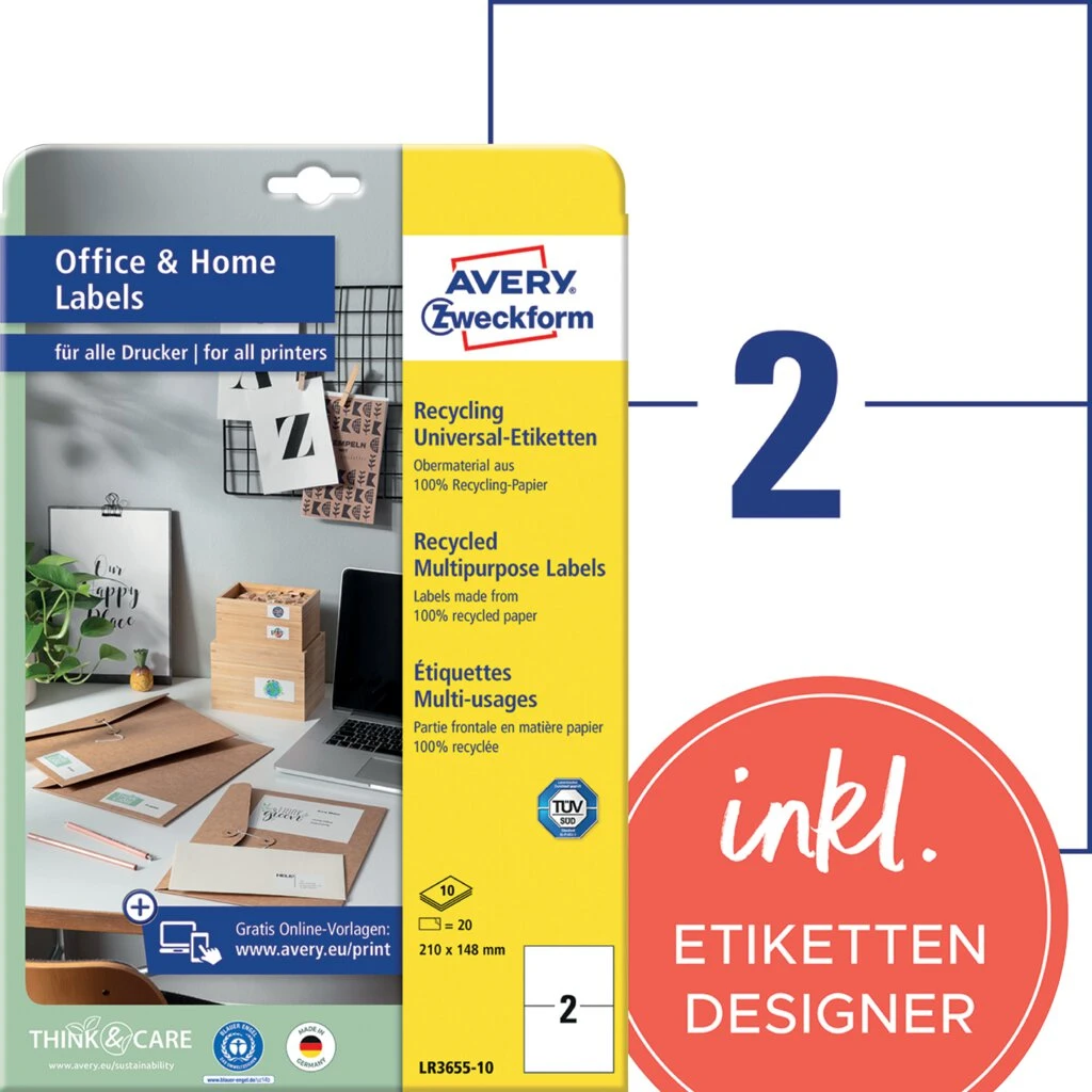 AVERY Zweckform Recycling-Universal-Etiketten Home Office (EAN: 4004182336557)