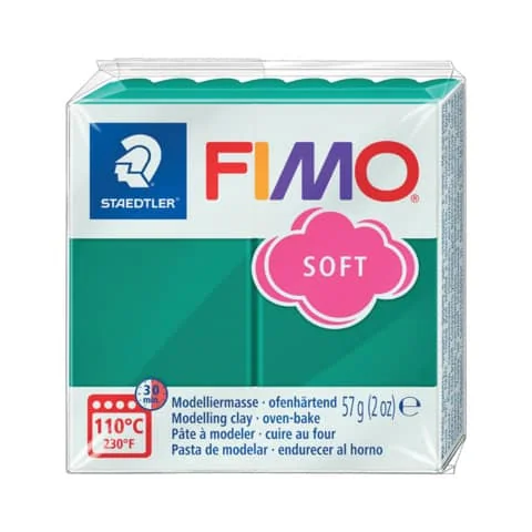 FIMO SOFT Modelliermasse, ofenhärtend, smaragdgrün, 57 g (EAN: 4006608809713)