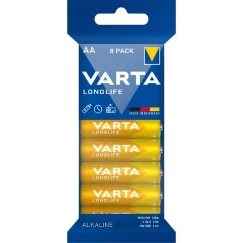 VARTA Alkaline Batterie "LONGLIFE", Mignon (AA) (EAN: 4008496681129)