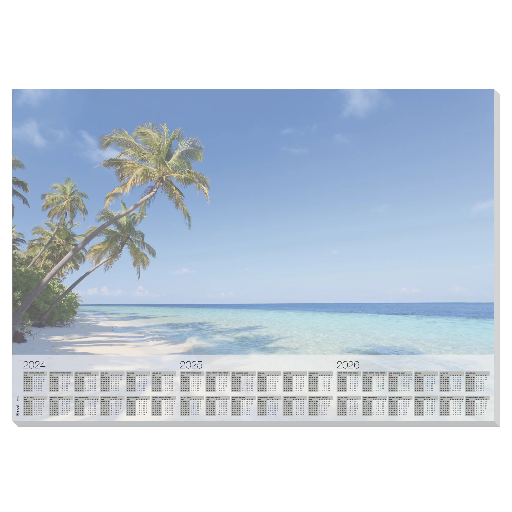 sigel Papier-Schreibunterlage "Beach", 595 x 410 mm (EAN: 4004360841323)