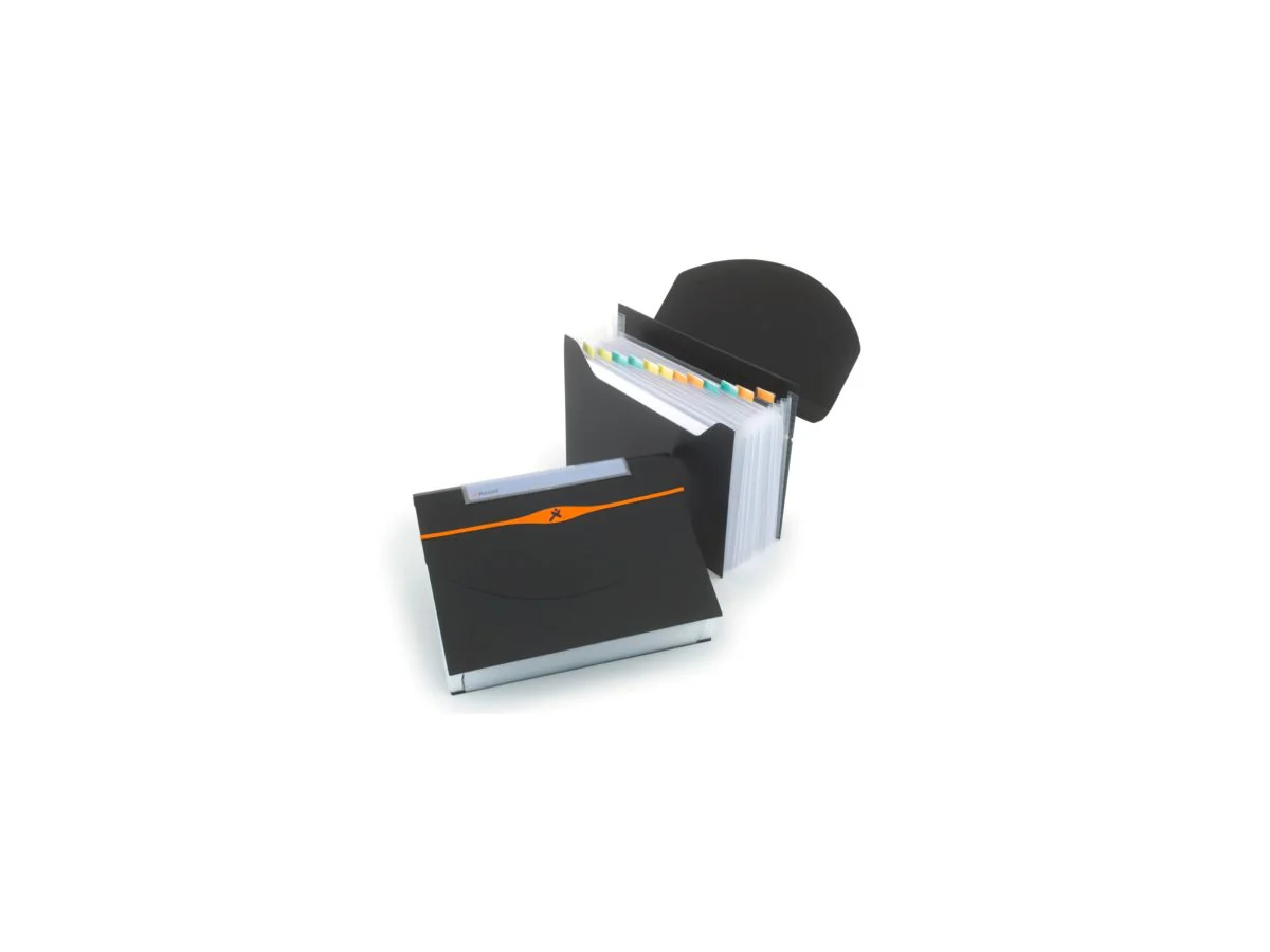 Rexel Fächermappe Optima, DIN A4, 13 Fächer, PP, schwarz (EAN: 5028252066952)