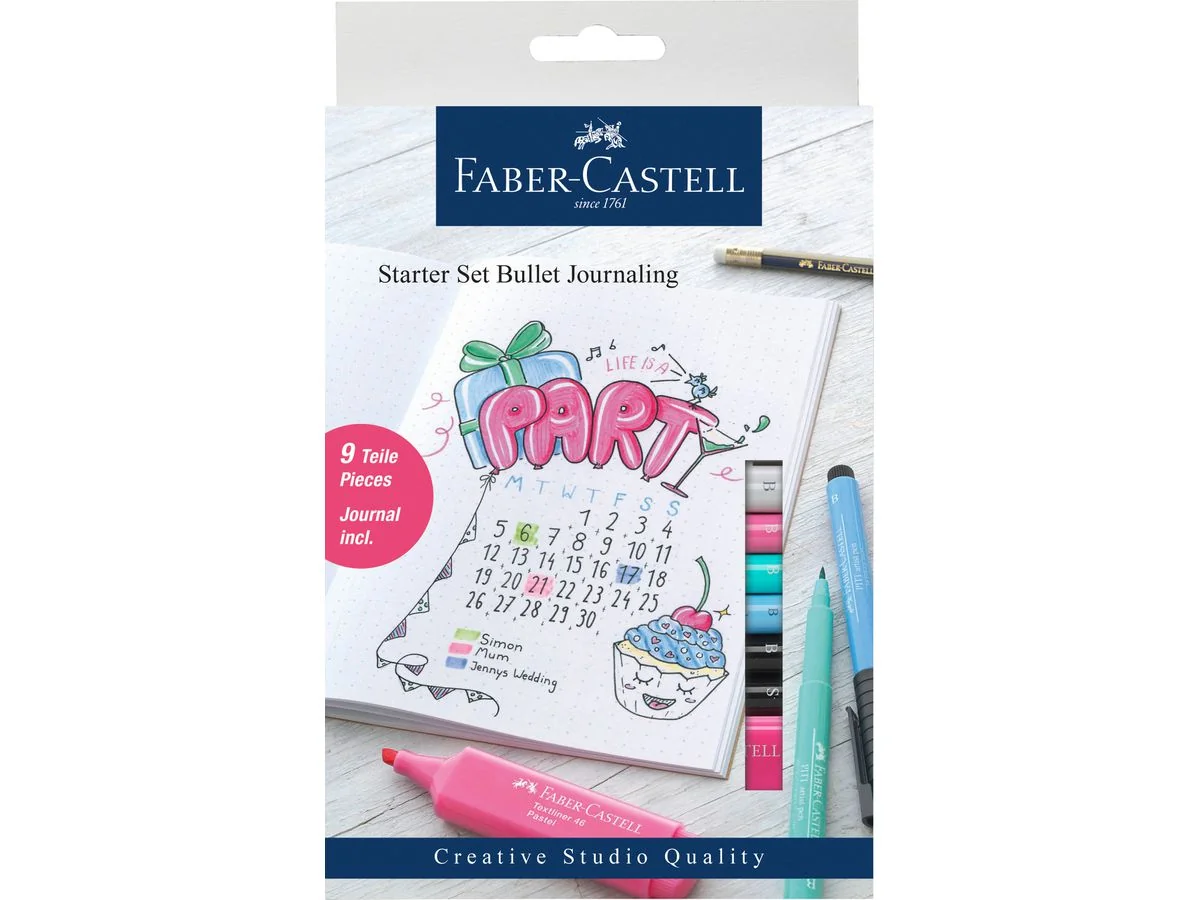 FABER-CASTELL Bullet Journaling Starter-Set, 9-teilig, farbig sortiert (EAN: 4005402671250)