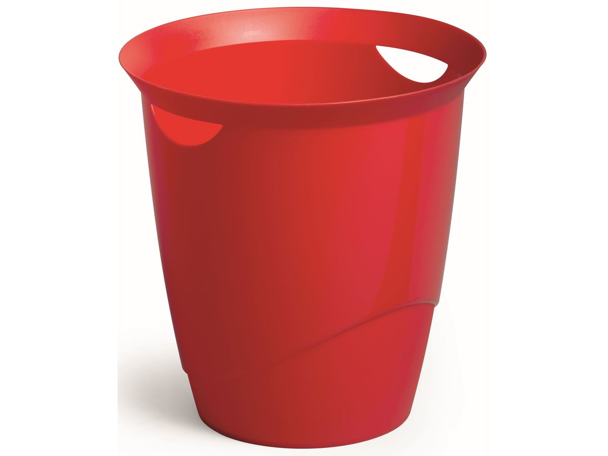 DURABLE Papierkorb TREND, 16 Liter, rund, rot (EAN: 7318081710088)