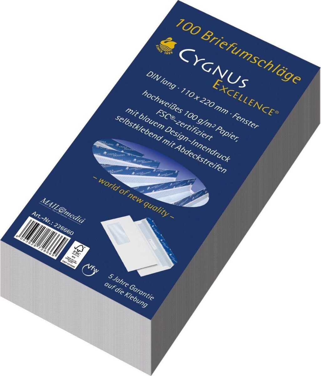 MAILmedia Briefumschlag CYGNUS EXCELLENCE, DIN lang (EAN: 4003928726669)