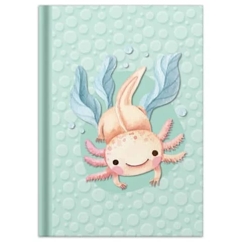 RNK Verlag Notizbuch "Axolotl", DIN A5, 96 Blatt, kariert (EAN: 4002871468138)