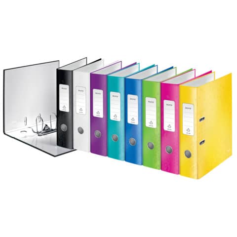 LEITZ Ordner WOW, 180 Grad, DIN A4, 80 mm, farbig sortiert (EAN: 4002432104055)
