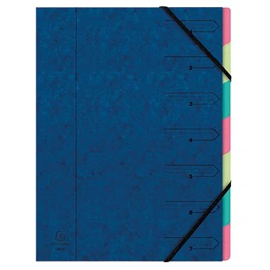 EXACOMPTA Ordnungsmappe, DIN A4, Karton, 7 Fächer, blau (EAN: 3130630540724)