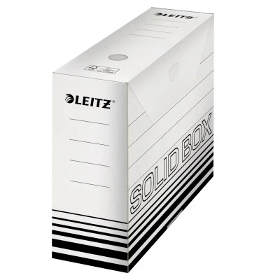 LEITZ Archiv-Schachtel Solid, weiß/schwarz, (B)100 mm (EAN: 4002432117833)