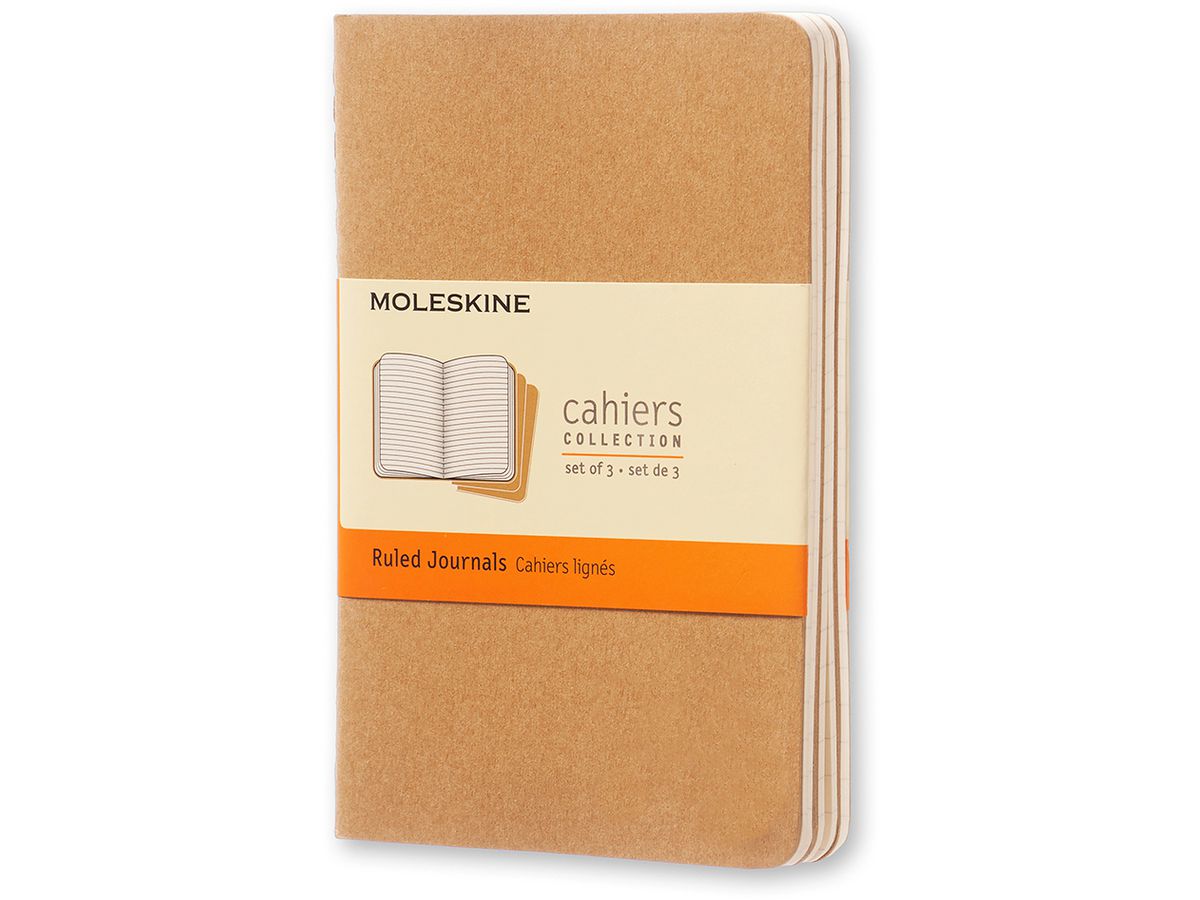 MOLESKINE Notizheft Cahier, P/A6, liniert, Karton, braun (EAN: 9788883704925)