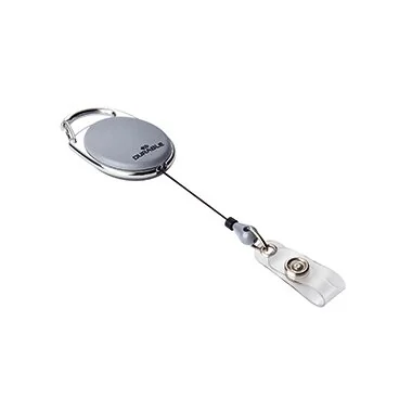 DURABLE Ausweishalter mit Jojo, oval, grau (EAN: 4005546806174)