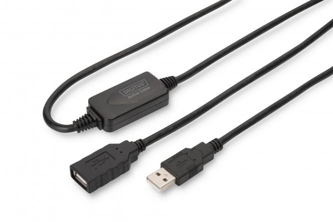 DIGITUS USB Verlängerungskabel, Stecker-Kupplung, 15,0 m (EAN: 4016032306450)