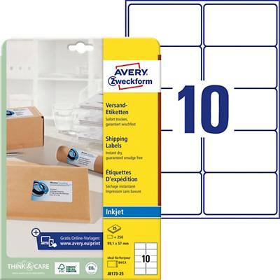 AVERY Zweckform Inkjet Versand-Etiketten, 99,1 x 57 mm, weiß (EAN: 4004182235294)