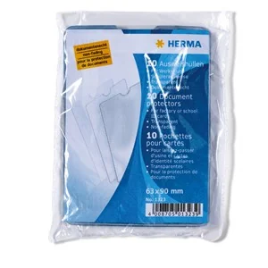 HERMA Ausweishülle, PP, 1-fach, 63 x 90 mm, Kleinpackung, transparent (EAN: 4008705013239)