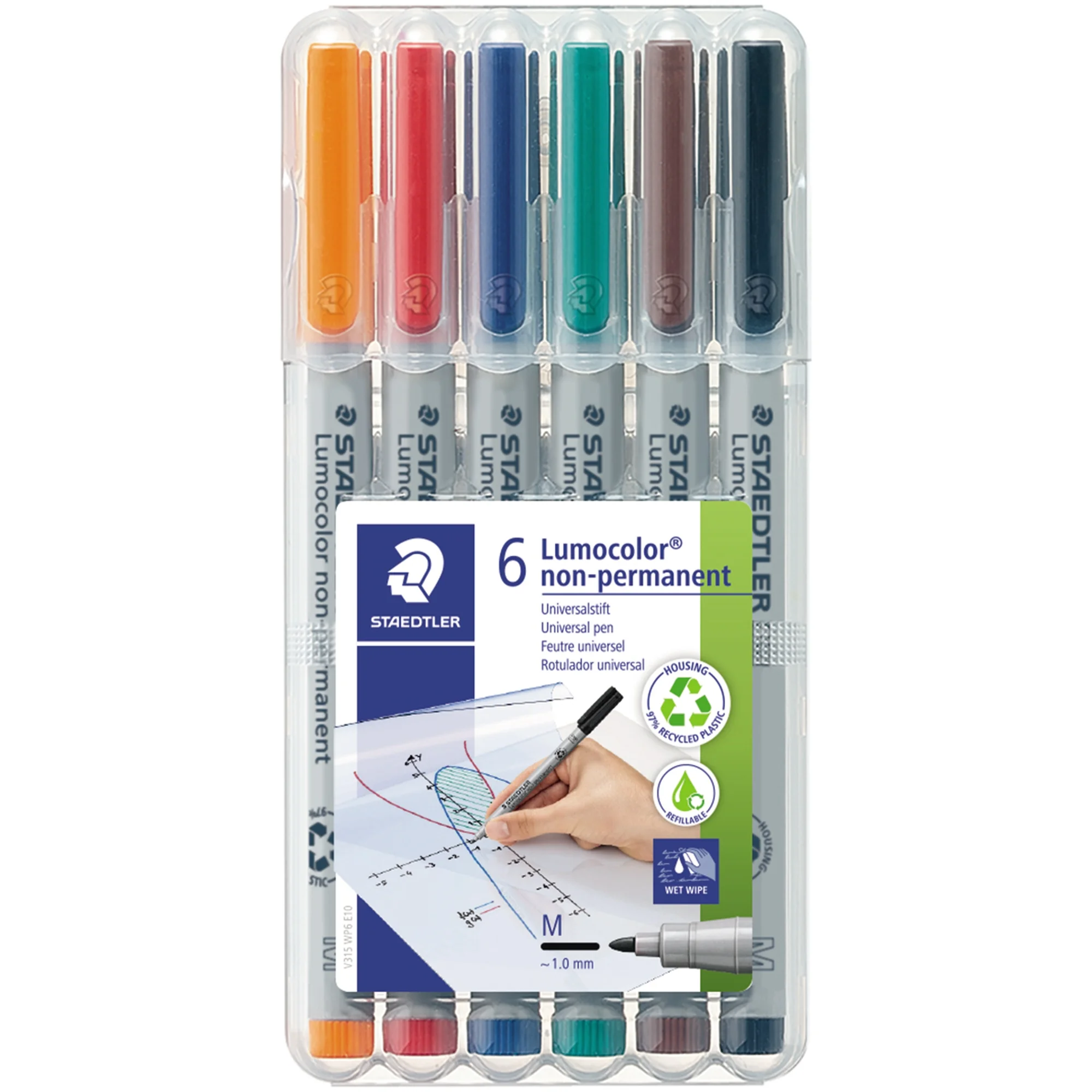 STAEDTLER Lumocolor NonPermanent-Marker 315M, 6er Etui (EAN: 4007817309308)