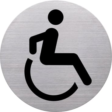 helit Piktogramm "the badge" WC Behinderte", rund, silber (EAN: 4012086033809)
