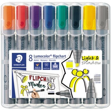 STAEDTLER Lumocolor Flipchart-Marker 356/356B, 8er Etui (EAN: 4007817073858)