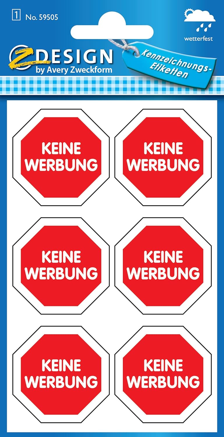 AVERY Zweckform Hinweisetikett "Keine Werbung" (EAN: 4004182595053)