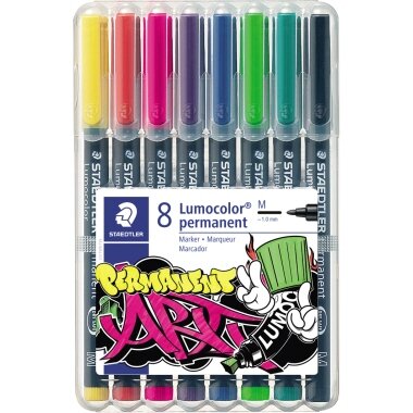 STAEDTLER Lumocolor Permanent-Marker 317M, 8er Etui (EAN: 4007817078211)