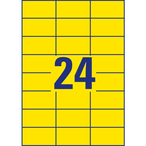 AVERY Zweckform Universal-Etiketten, 70 x 37 mm, gelb (EAN: 4004182034514)
