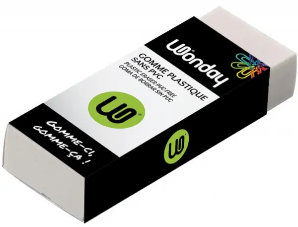 Wonday Kunststoff-Radierer, (B)60 x (T)21 x (H)11 mm (EAN: 3701254712738)