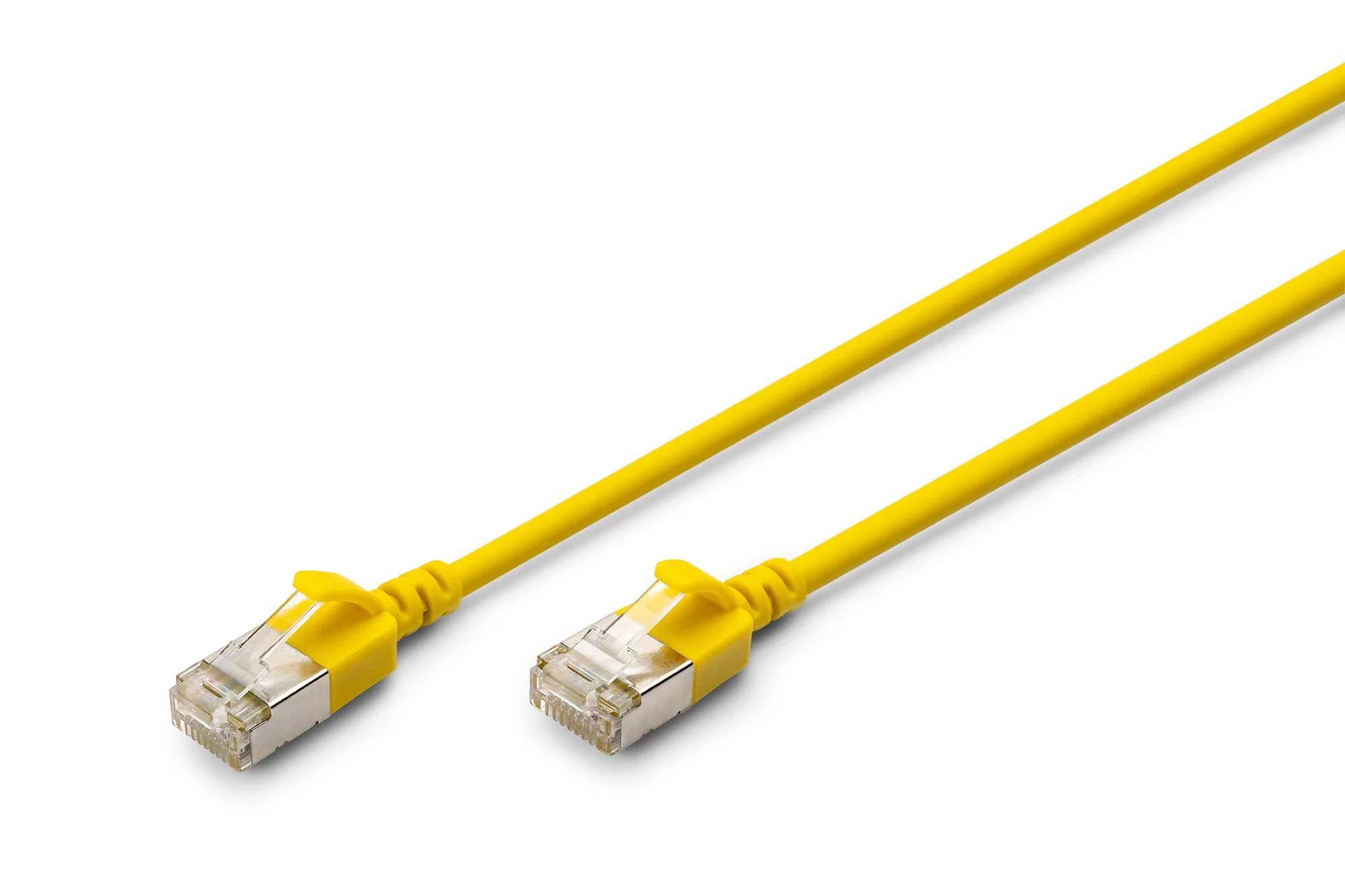 DIGITUS Slim Patchkabel, Kat. 6A, F/FTP, gelb, 0,5 m (EAN: 4016032498094)