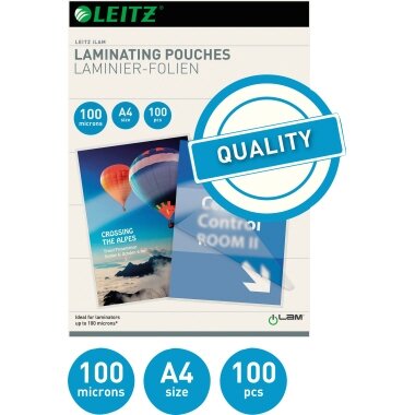 LEITZ Laminierfolientasche, DIN A4, glänzend, 200 mic (EAN: 5411313338264)