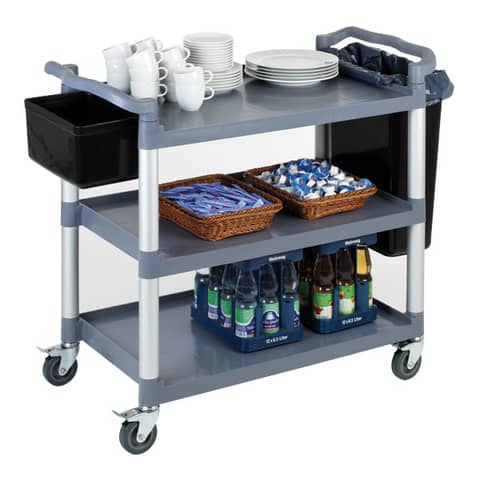 APS Servier-/Transportwagen READY, 3 Etagen, blaugrau (EAN: 4004133119451)