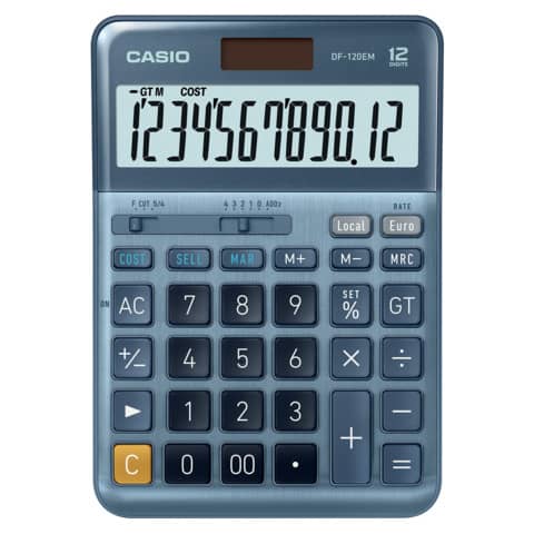 CASIO Tischrechner DF-120EM, 12-stellig, silber (EAN: 4549526609947)