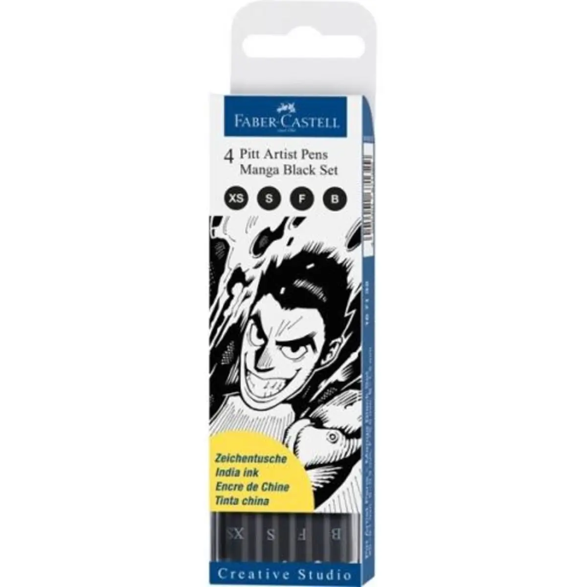 FABER-CASTELL Tuschestift PITT artist pen, Black Set, schwarz (EAN: 4005401671329)