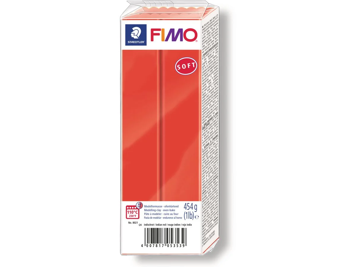 FIMO SOFT Modelliermasse, ofenhärtend, indischrot, 454 g (EAN: 4007817053539)
