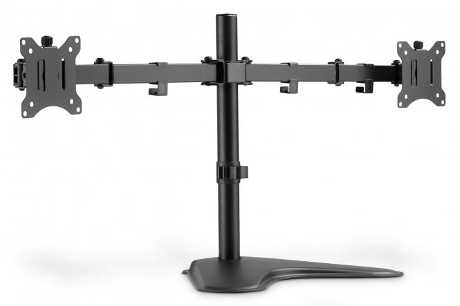 DIGITUS Doppel-Monitorhalterung, mit Standfuß, schwarz (EAN: 4016032465171)