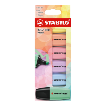 STABILO Textmarker BOSS MINI Pastel, 6er Kartonetui (EAN: 4006381616928)