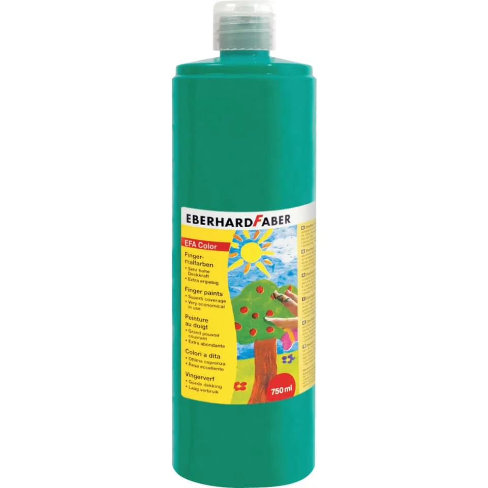 EBERHARD FABER Fingerfarbe EFA Color, kobaltgrün, 750 ml (EAN: 4087205789585)