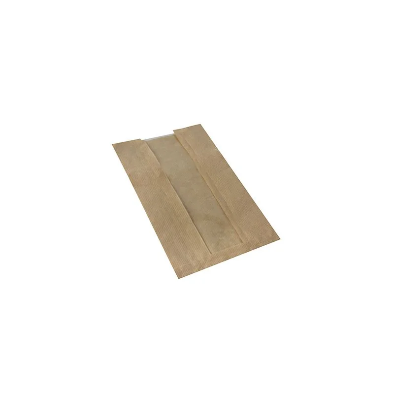 PAPSTAR Sichtstreifenbeutel "pure", 300 x 160 x 60 mm, braun (EAN: 4002911481189)