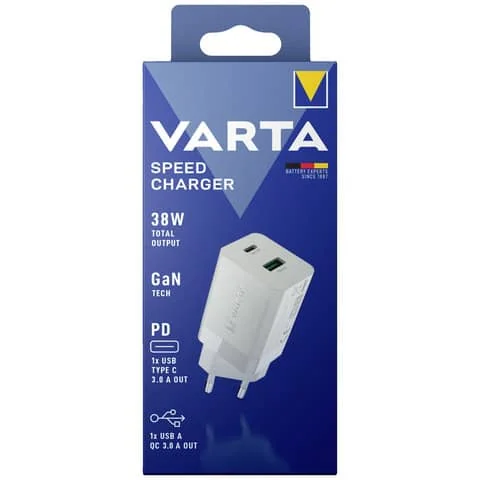 VARTA USB-Adapterstecker "Speed Charger", 38 Watt, weiß (EAN: 4008496066162)