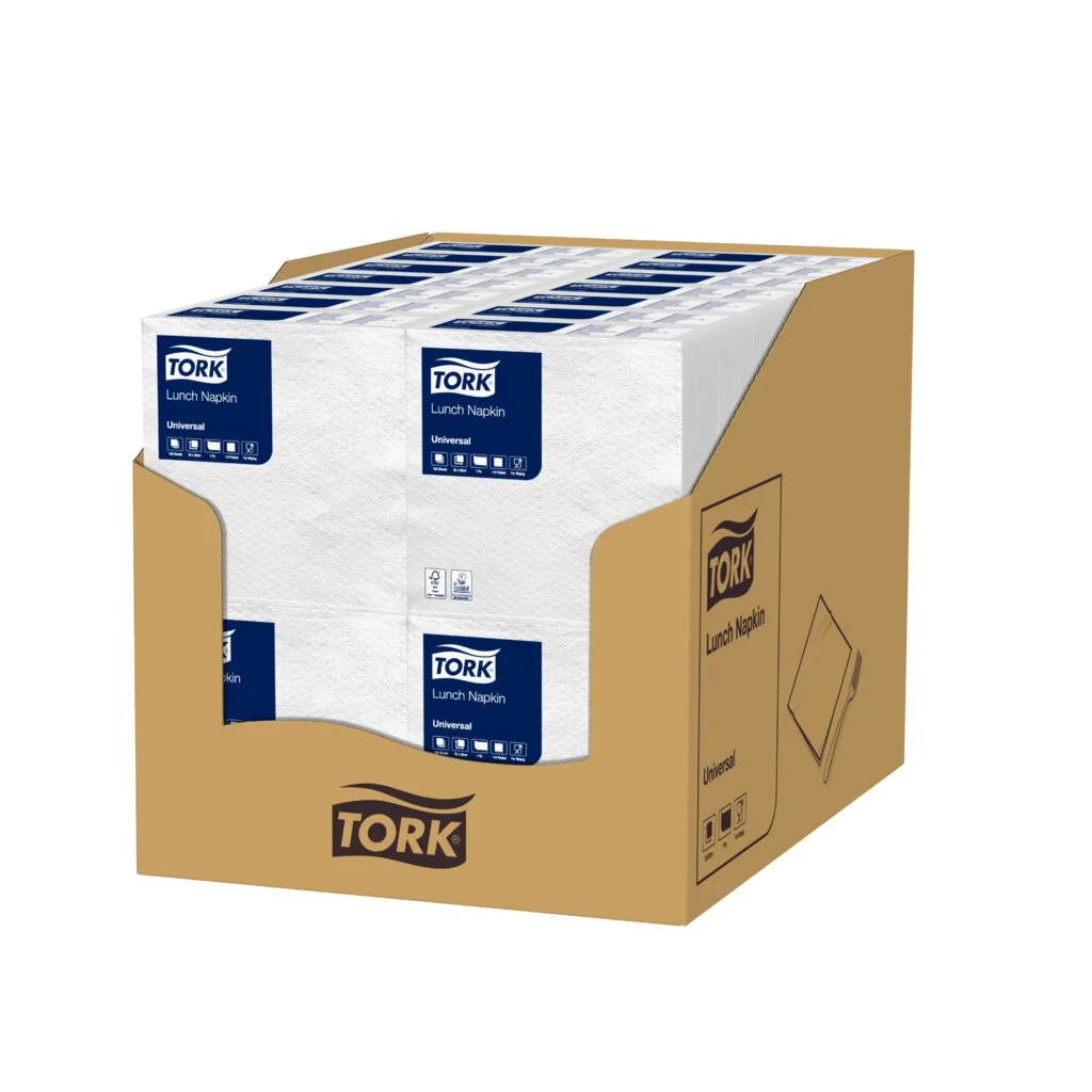 TORK Lunch-Servietten, 300 x 300 mm, 1-lagig, weiß (EAN: 7322541069388)