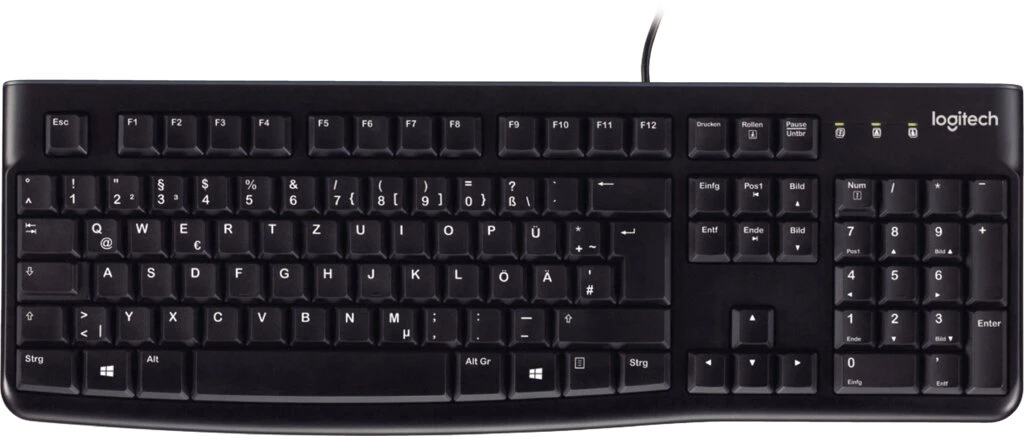 Logitech Tastatur K120, kabelgebunden, USB-Anschluss (EAN: 5099206020733)