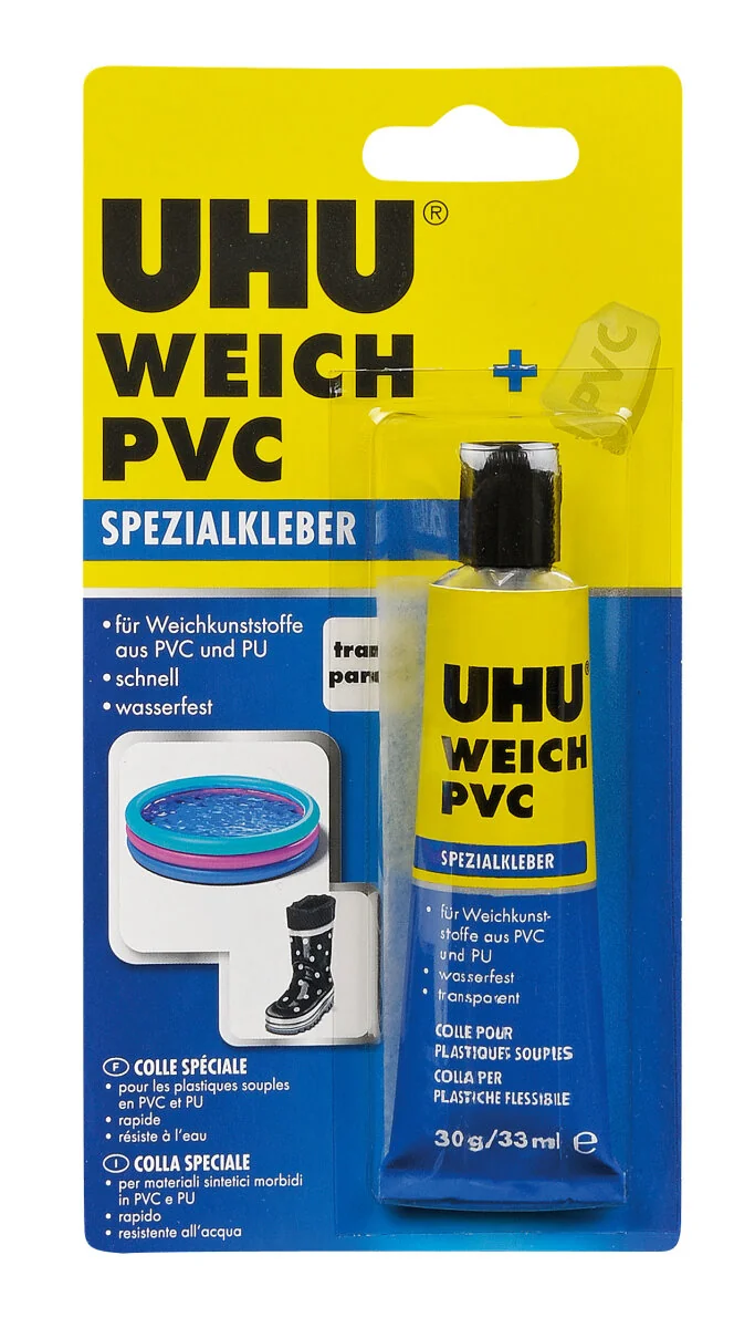 UHU Spezialkleber WEICH PVC, 30 g Tube, transparent (EAN: 4026700466553)