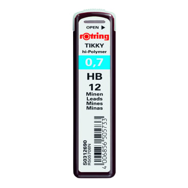 rotring Druckbleistift-Minen Tikky 0,7 mm, Härtegrad: HB (EAN: 4006856505733)