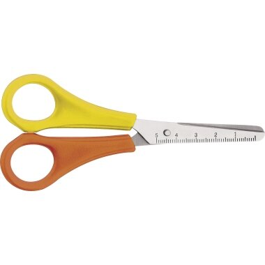 WESTCOTT Bastelschere Kids, rund, 130 mm, gelb/orange (EAN: 4027521513181)