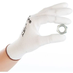 HYGOSTAR Feinstrickhandschuh Ultra Flex Finger, weiß, M (EAN: 4015544338256)