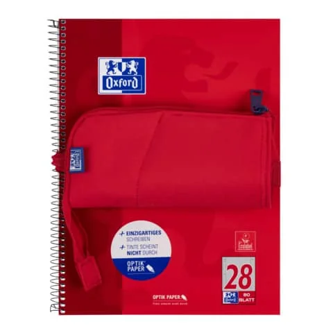 Oxford Schlamper-Etui "Stand-Up", Polyester, rot (EAN: 4006144068209)