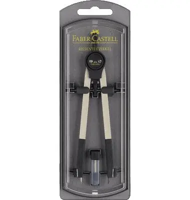 FABER-CASTELL Riesenteilzirkel, silber / schwarz, silber/schwarz (EAN: 4005401742074)