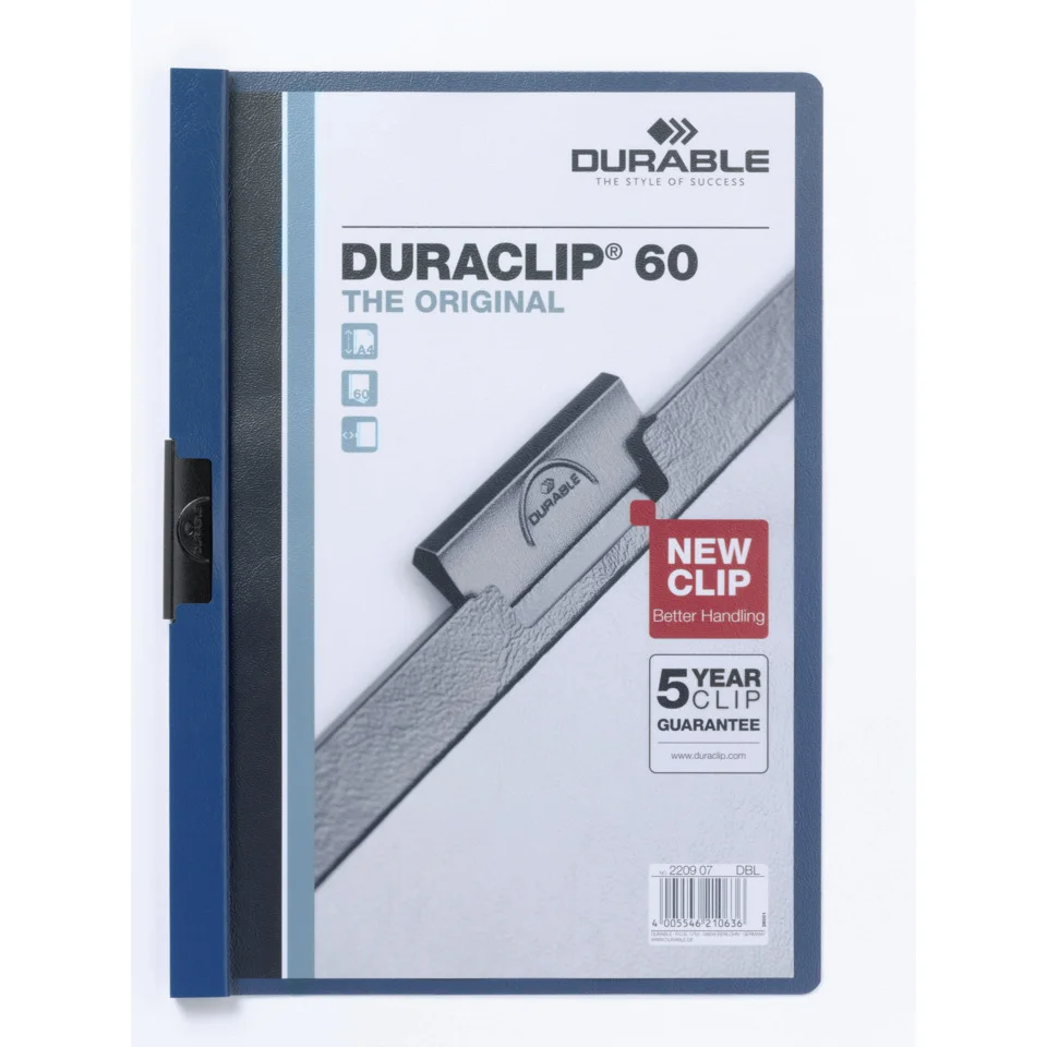 DURABLE Klemmhefter DURACLIP ORIGINAL 60, DIN A4, dunkelblau (EAN: 4005546223988)