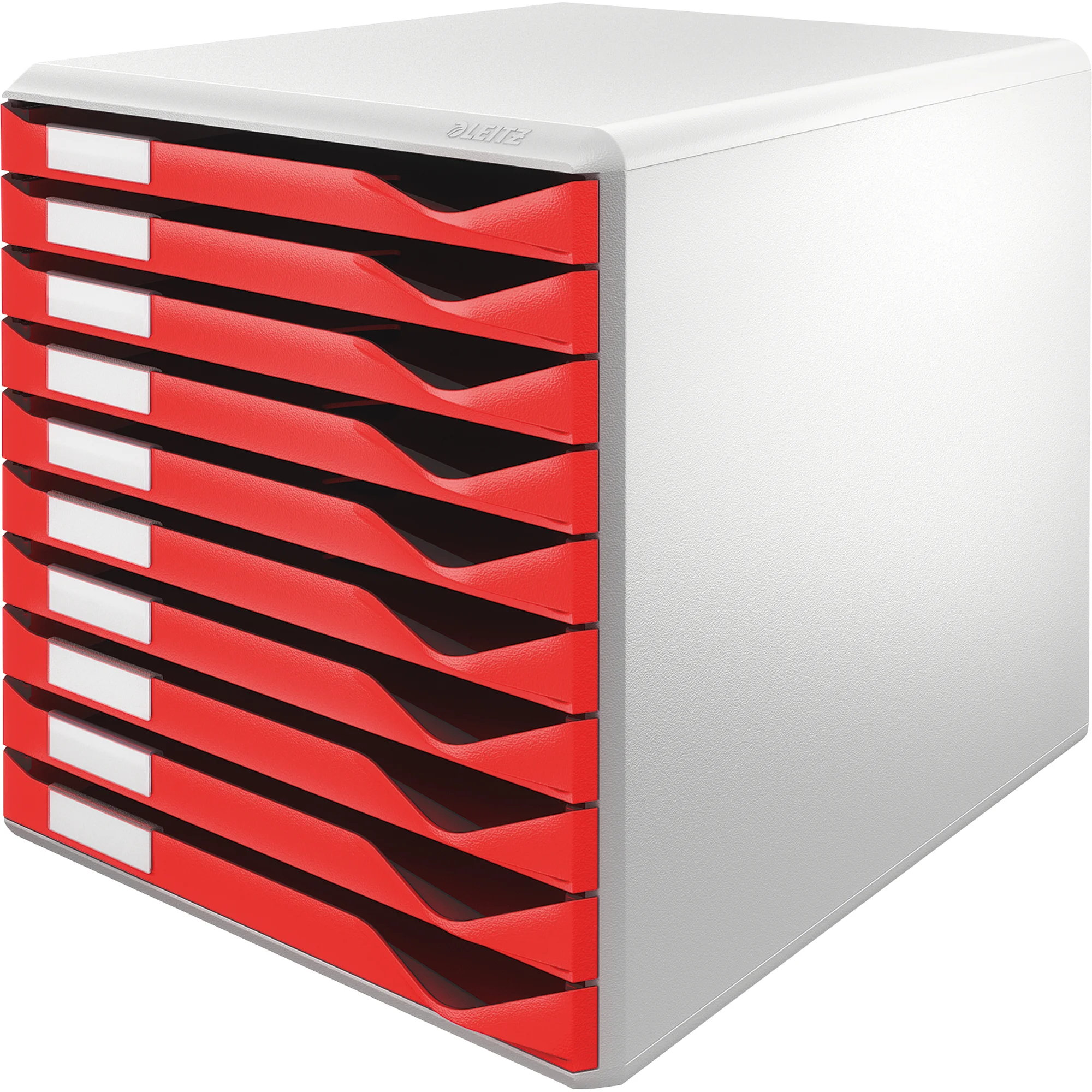 LEITZ Schubladenbox Formular-Set, 10 Schübe, lichtgrau/rot (EAN: 4002432324415)