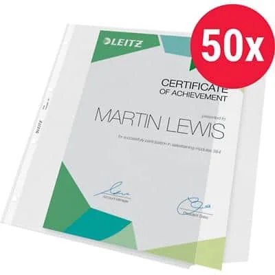 LEITZ Prospekthüllen mit Klappe, A4, PP, genarbt, 0,12 mm (EAN: 4002432310197)